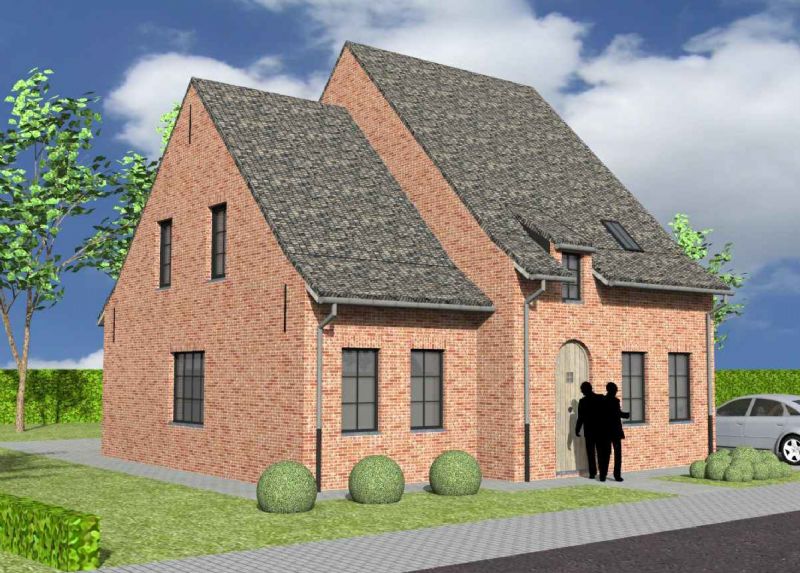 Nieuw te bouwen alleenstaande woning met vrije keuze van architectuur te Sint-Eloois-Vijve.